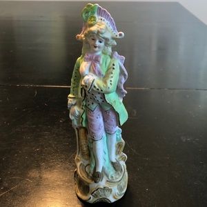 Vintage porcelain Victorian man. 8in tall. Made in Japan.